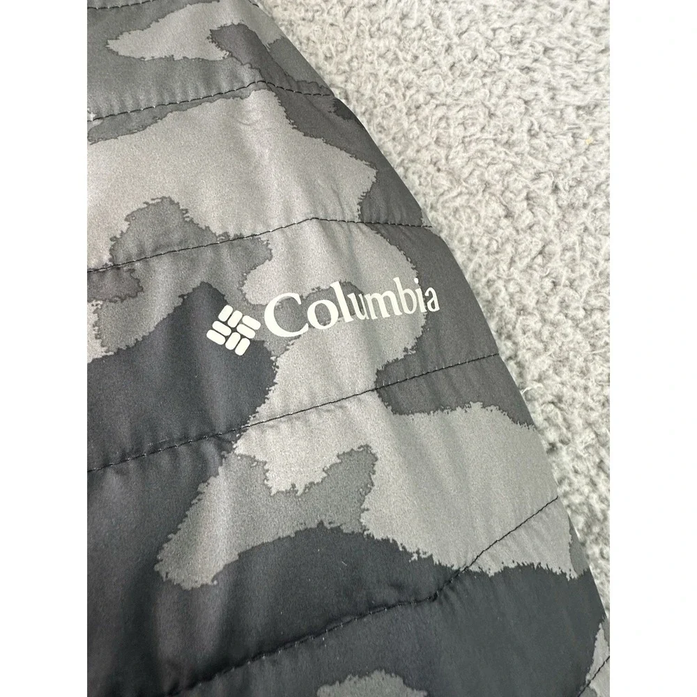 Columbia Powder Lite Puffer Jacket Womens Large Camo Omni-Heat Insulated WK1498